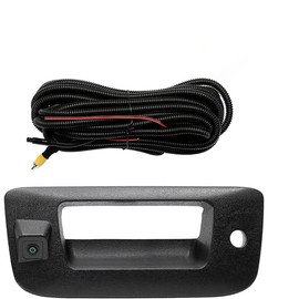 FUZIDDN Tailgate Handle with Backup Camera for 2007-2014 Chevy Silverado & GMC Sierra 1500/2500/3500 – 170° Wide-Angle, IP68 Waterproof, OEM Fit Reverse Camera Kit w/Keyhole & Night Vision