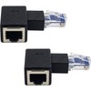 Duttek - Adaptador Ethernet de 90 grados, en ángulo recto,