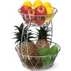 Simple Houseware 2-Tier Countertop Fruit Basket Bowl Storage, Chrome