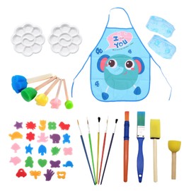 41 Pcs Paint Brush Set Kids, Toddler Painting Set, Various Sizes Colorful Paint Sticks For Children, Children Early DIY Learning Toddler Paint Brushes for Arts and Crafts Watercolor, Oil, Acrylic