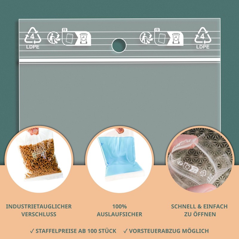 PACKY - Zip Bags 4 x 6 cm - Pack