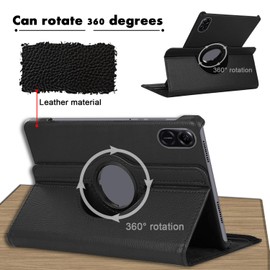 SWEIMEN Case for Honor Pad X8 Pro/Honor Pad X9 11.5 Inch Tablet, PU Leather Case 360° Rotatable Multi-Angle Protection Stand Protective Case