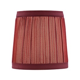 Aspen Creative 51524-2, Mushroom Pleated Transitional Clip-On Chandelier Shade, Rich Red, 4" Top x 5" Bottom x 5" Slant, Set of 2