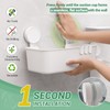 Luxear Strong Suction Shower Caddy No Drilling Shower Shelf Basket