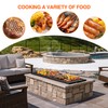 only fire Foldable X-Marks Fire Pit Cooking Grate, Portable Rectangle