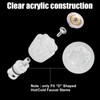 Gosknor 2pcs Shower Knob Replacements, Clear Acrylic Hot/Cold/Diverter Shower Knobs