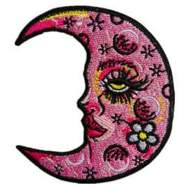 CHBROS Moon Embroidered Patches, Sew on or Iron on Patches Applique for Clothes, Jackets, T-Shirt, Backpacks…