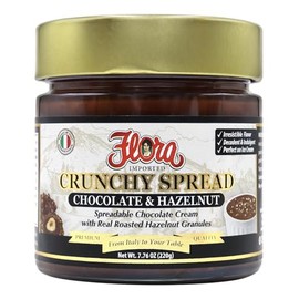 Flora Chocolate & Hazelnut Crunchy Spread, 7.76 oz Jar