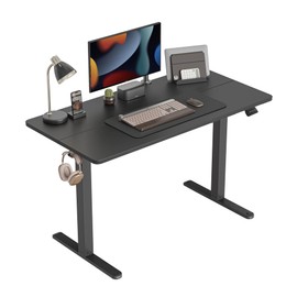 CubiCubi Electric Standing Desk, 40 x 24 Inches Height Adjustable Sit Stand Desk, Ergonomic Home Office Computer Workstation, Black