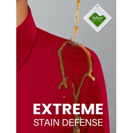 siliteelon Womens Stain Shield Button Shirts Wrinkle Free Long Sleeve Dress Shirts Solid Work Business Button Down Shirts Vermillion Large