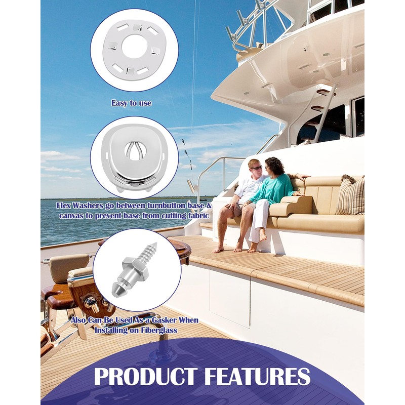 Nerites Boat 1/2" Lift Dot Fasteners Marine Tarp Canvas Lift