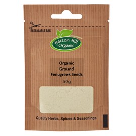 Organic Ground Fenugreek Seeds 50g by Hatton Hill Organic | Flavorful, Nutritious, and Perfect for Cooking