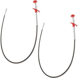 Desatascador Manual De 1.6 m Pinza Flexible De 4 Garras Para Desagües, Herramienta Para Retirar Pelo y Obstrucciones Inodoros, Fregaderos y Duchas, Pack De 2 Unidades