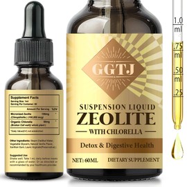 GGTJ Zeolite, Zeolite Liquid Drops for Kids and Adults, Natural Body Cleanse, Digestive Tract Health & Immune Support, 2 oz