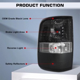 Mayello Replacement Tail Lights for 2004 2005 2006 2007 2008 Ford F150 F-150 Brake Lamps
