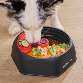 Gardner Pet Slow Feeder Dog Bowl 4 Levels Dog Food Puzzle Feeder, Detachable Design Dog Bowls BPA-Free Slow Down Eating to Reduces Boredom and Anxiety, Suitable for Small/Medium/Larger Dogs