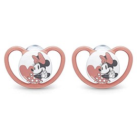 NUK Space Chupetes de ortodoncia (Minnie, 0-6 meses)