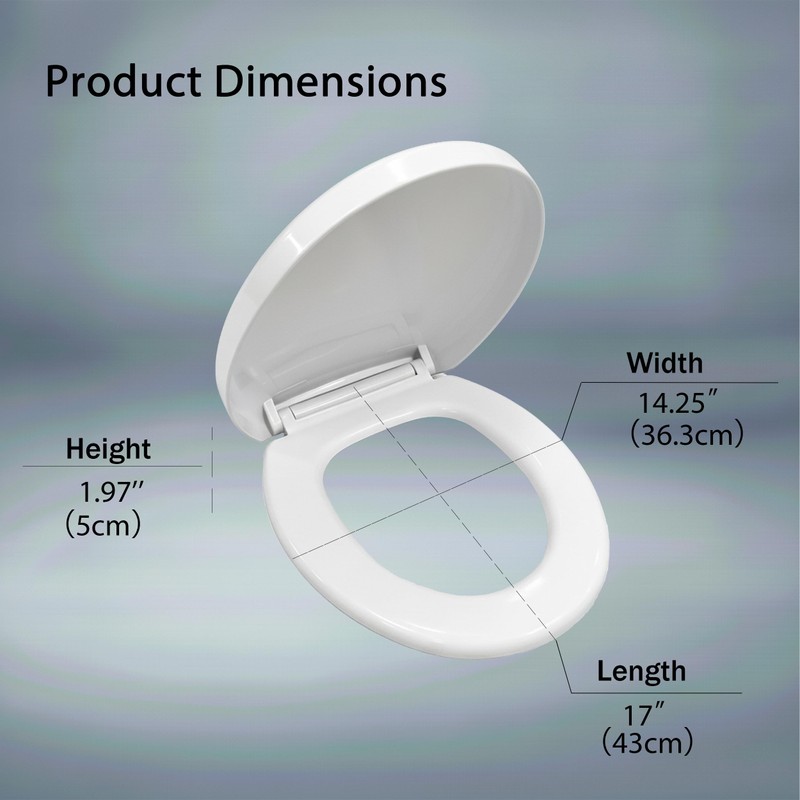 MinShaToilet Seat Soft Close with Quick Release Easy Install