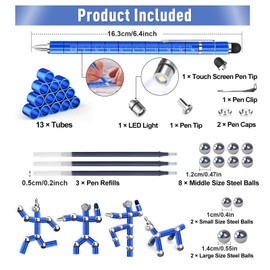Gifts for Teens, Stocking Stuffers for Adults Men Fidget Pen Toys Gift for Ages 14 and Up, Multifunction Pen Christmas Anniversary Birthday Gifts for Men Husband Him Teens, White Elephant Ideal Gadget