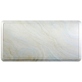 Home Dynamix Cat Cora Printed Embossed Gentle Step Marble Kitchen Mat, Grey/Blue, 19.6" x 39.3"