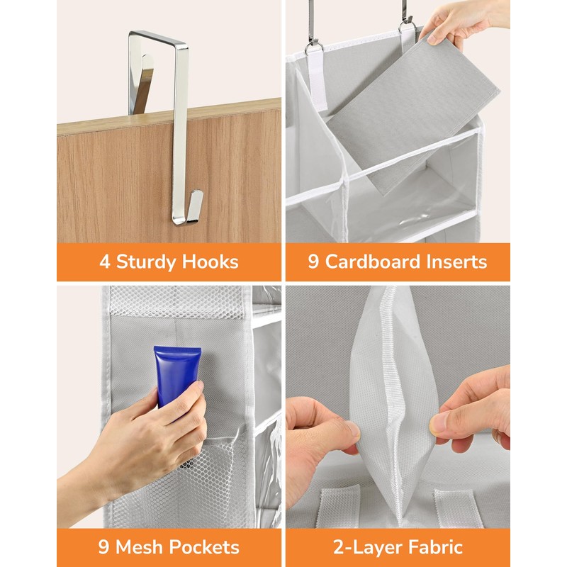 ULG Over the Door Organizer, 5-Tier Extra Large Hanging Storage