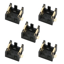 Ruiwaer 5PCS Black AG13/LR44 Horizontal Coin Button Battery Holder Soldering Terminals Button Cell Battery Holder Black Container Case