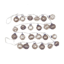 Creative Co-Op 72" Embossed Mercury Glass Ornament Garland