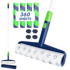 BOOMJOY Large Lint Rollers for Floor, 9.8 Inch Extra-Wide Lint Roller with 360 Sheets Total, Cat & Dog Pet Hair Remover for Home Floor Cleaning, Carpets, Cars, Clothing, Sofa