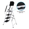 WiberWi 4 Step Ladder with Handrails 500 lb Capacity Step