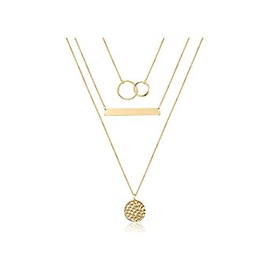 Layered Necklaces for Women Trendy Gold Necklace Stack Multilayer Adjustable Long Necklace Delicate Jewelry Gift for Women