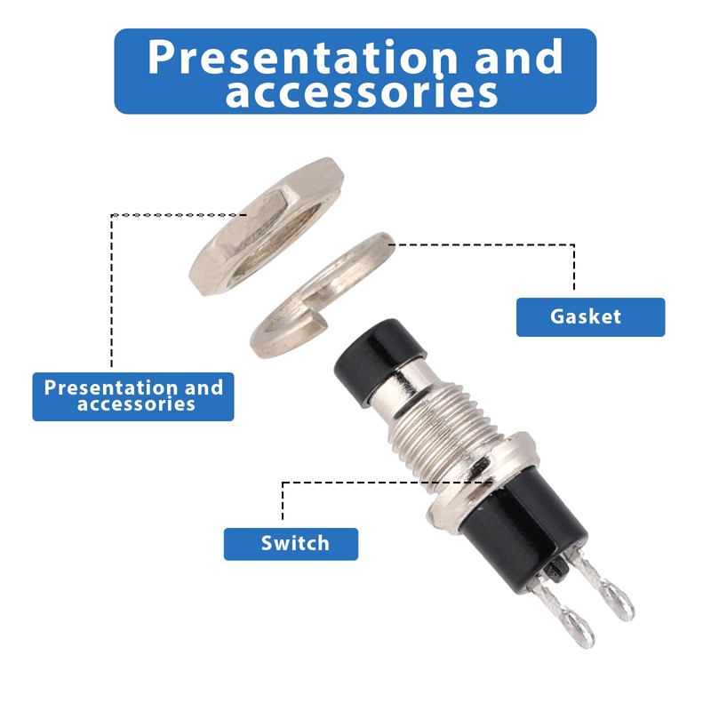 12 Pcs Mini Momentary Switch Small Normally Open Momentary Push