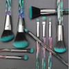 iMapo 10 Pcs Makeup Brushes Set, Crystal and Diamond Transparent
