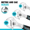DURATECH 3-piece Adjustable Wrench Set 6-Inch& 8-Inch& 10-Inch Wrenches for
