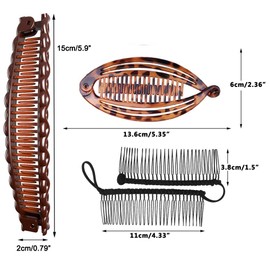 Banana Hair Clips Vintage Clincher Combs Tools for Curly Thick Hair Accessories Fish Shape Ponytail Holder