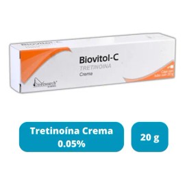 Tretinoína Crema 0.05% Elimina Manchas Acné Arrugas Biovitol