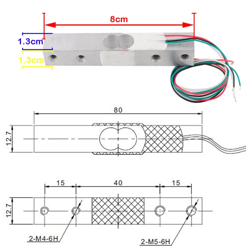 Geekstory 10 kg Load Cell Electronic Kitchen Scales + HX711