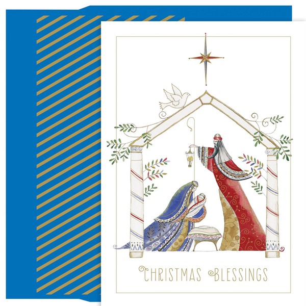 Masterpiece Holiday Collection Petites 18-Count Christmas Cards, Contemporary Manger
