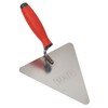 Sealey Stainless Steel Triangular Brick Trowel Rubber Handle 180mm -