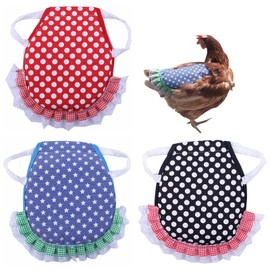 Lebitfun Chicken Saddles for Hens 3 Pack, Apron uitable for Small, Medium Hens,Care Hen Supplies (Multi A)