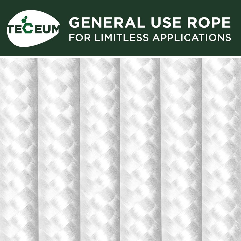 TECEUM Rope – 27.5M x 10mm (3/8 Inch) – White