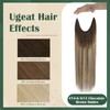 Ugeat Wire Hair Extensions Balayage Chocolate Brown Mix Medium Brown