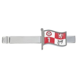 Flag of Leicestershire County England Design Tie Clip Presented in a Gift Box