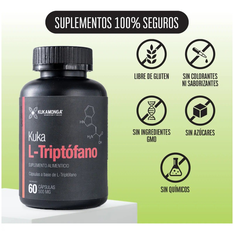 Control de Sueo, Apetito y Estrs L-Triptofano 60 Cpsulas Favorece