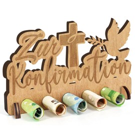 doerfeell Confirmation Money Gift - Gifts for Communion & Christening in Wood | For Men and Women (Confirmation)