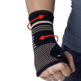 RooRuns Copper Wrist Compression Sleeves, Breathable and Comfortable Carpal Tunnel Wrist Brace for Arthritis, Tendonitis, Sprains, Workout Wrist Support for Women and Men (2 Pcs, S)