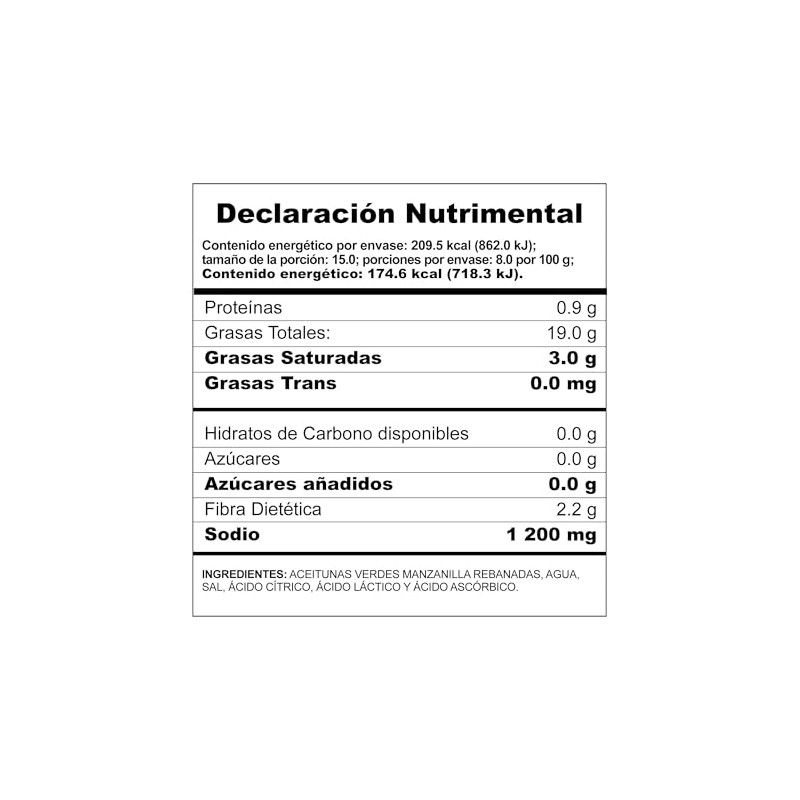 Búfalo aceitunas rebanadas 220 g