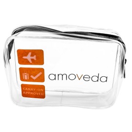 Transparent Travel Flight Hand Luggage TSA Compliant Airport Travel Bag for Bottles, Cosmetic. Premium YKK Zip.