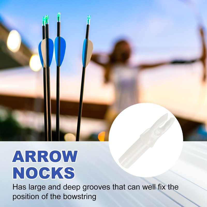 PATIKIL Archery Arrows Nocks 6.2mm, 30 Pack Plastic Insert Arrow