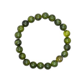 Green Jade Bracelet for Women Men's Gifts - Protection Healing Crystal Bracelet - 8mm Gemstone Beaded Stretchable Bracelet Pulseras Para Hombres Mujer Stocking Stuffers