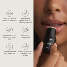 TALOVA - 풀을 먹인 탤로우 립밤 립 슬리핑 마스크 오버나이트 모이스처라이저 내추럴 &amp; 클린 보습 비타민 A D E K 건조하고 갈라진 입술을 영양 공급하고 매끄럽게 해줍니다 TALOVA - Grass-Fed Talow Lip Balm Lip Sleeping Mask Overnight Moisturizer Natural & Clean Hydration Vitamins A D E K Nourishes and Smooths Dry, Chapp